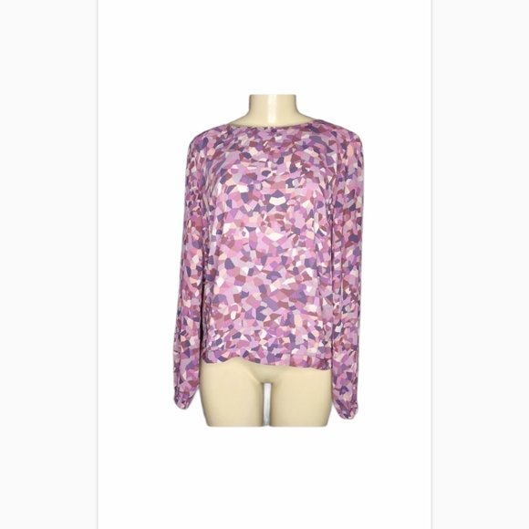 Cabi women's Top Kaleidoscope Mosaic Tie Neck blouse - Picture 1 of 10
